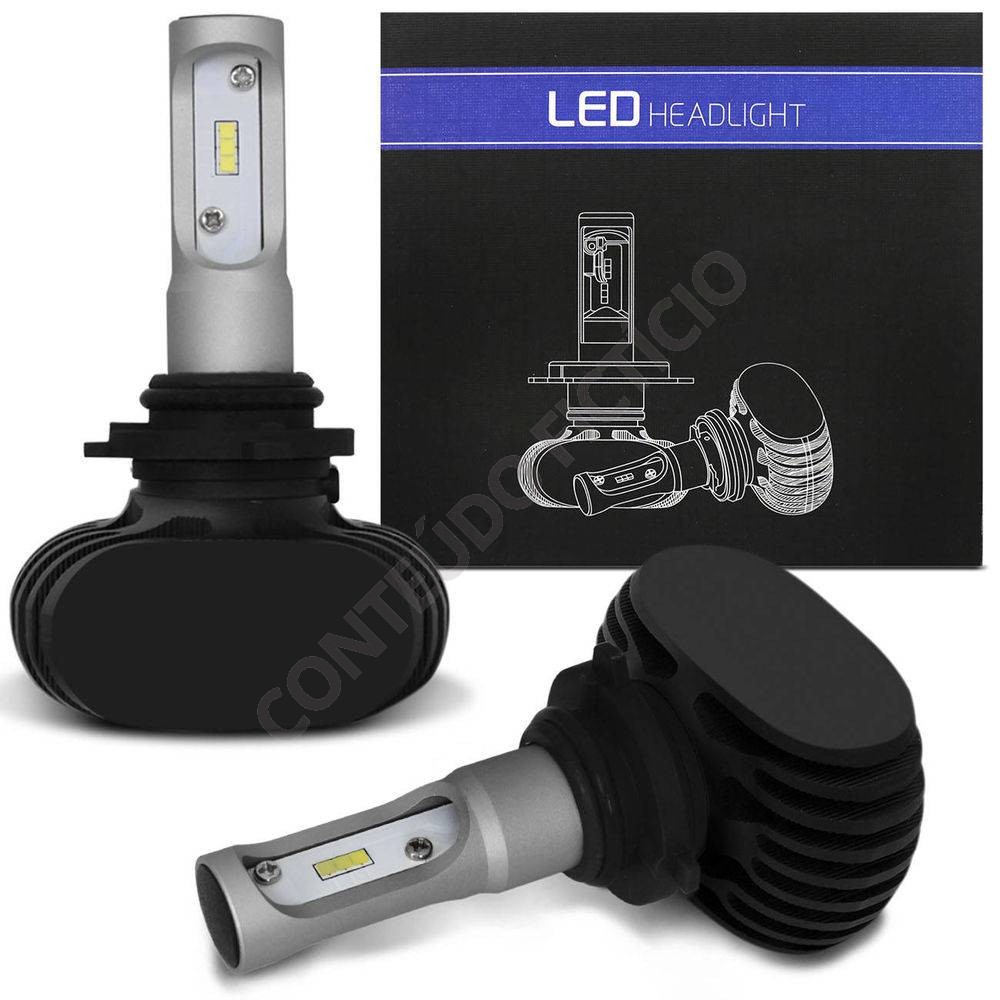 Par Lâmpadas Ultra Led Hb4 6000k 12v Efeito Xênon Aplicação Farol Carro Com Reator